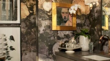 Ý tưởng trang trí nội thất phòng tắm đẹp và độc đáo với họa tiết đá quý